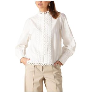 Y.a.s, Dames, Blouses & Shirts, Wit, Maat: M