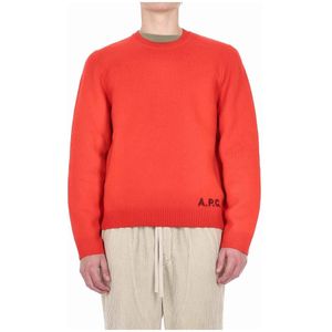 A.p.c., Heren, Truien, Rood, Maat: L Wol,