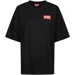 Diesel, Heren, Tops, Zwart, Maat: S Katoen,