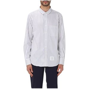 Thom Browne, Heren, Overhemden, Grijs, Maat: S Katoen,