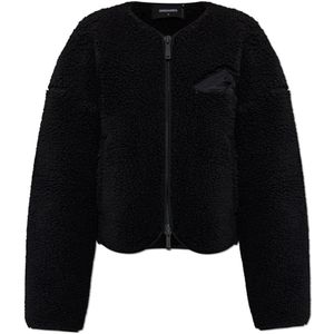 Dsquared2, Dames, Jassen, Zwart, Maat: XS Fleece,