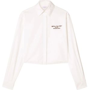 Off White, Dames, Blouses & Shirts, Wit, Maat: S Katoen,