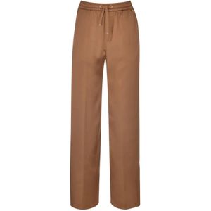 Herno, Dames, Broeken, Bruin, Maat: XL Satijn,