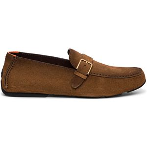 Santoni Suède Rijderschoen , Brown , Heren , Maat: 45 EU