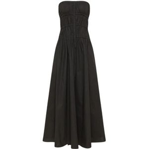 Forte Forte, Dames, Jurken, Zwart, Maat: M Katoen,