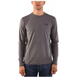 Emporio Armani Ea7, Heren, Tops, Grijs, Maat: M Katoen,