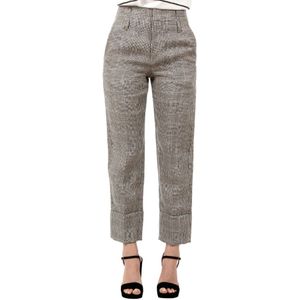 Brunello Cucinelli, Dames, Broeken, Beige, Maat: 2XS Wol,