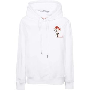 Lanvin, Dames, Sweatshirts & Hoodies, Wit, Maat: XS Katoen,