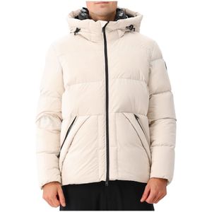 Woolrich Sand Rock Donsjas , Beige , Heren , Maat: L