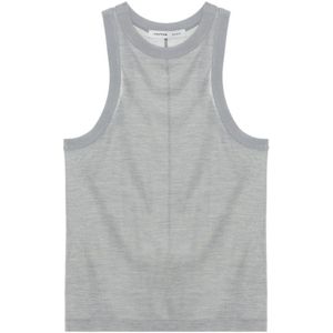Carven, Dames, Tops, Grijs, Maat: S Zijde,