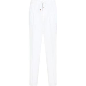 Brunello Cucinelli, Heren, Broeken, Wit, Maat: L Katoen,