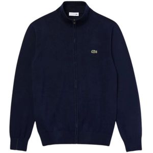 Lacoste, Heren, Sweatshirts & Hoodies, Blauw, Maat: S Katoen,
