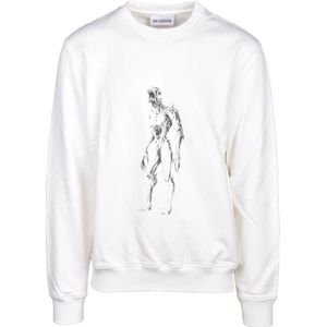 Han Kjøbenhavn, Heren, Sweatshirts & Hoodies, Wit, Maat: S Katoen,