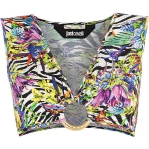 Just Cavalli, Dames, Tops, Veelkleurig, Maat: S