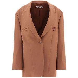 Acne Studios, Dames, Jassen, Bruin, Maat: XS Wol,
