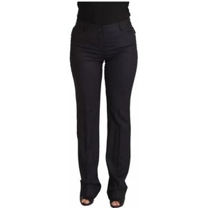 Dolce & Gabbana, Dames, Broeken, Zwart, Maat: S Zijde,