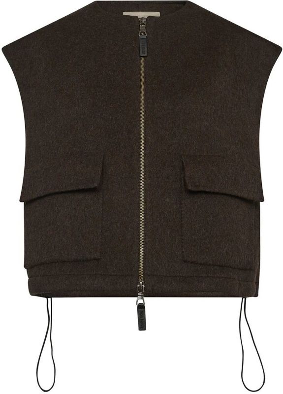 MOS Mosh - Mmelise Loisa Wool Vest - Bruin - Dames Vest
