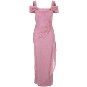 Vera Mont - Glitter Avondjurk - Roze - Dames - V-hals