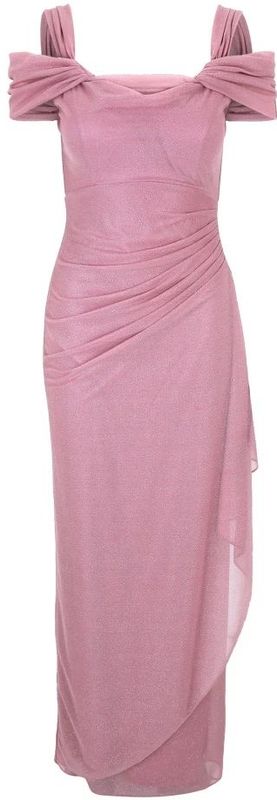 Vera Mont - Glitter Avondjurk - Roze - Dames - V-hals