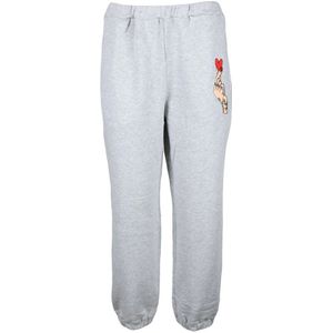 Love Moschino, Dames, Broeken, Grijs, Maat: XS Katoen,
