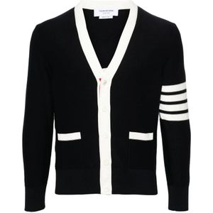 Thom Browne, Heren, Truien, Blauw, Maat: L Jersey,