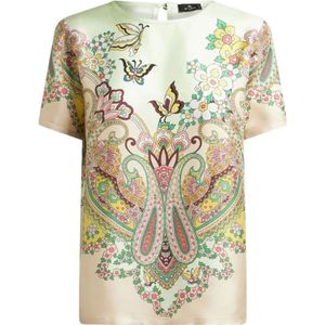 Etro, Dames, Tops, Veelkleurig, Maat: M Katoen,