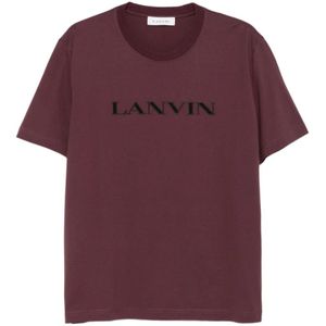 Lanvin, Heren, Tops, Paars, Maat: S Katoen,