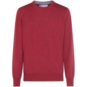 Brunello Cucinelli, Heren, Truien, Paars, Maat: XL Kasjmier,