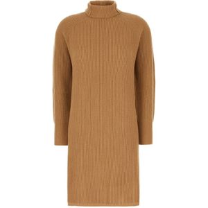 Max Mara Studio, Dames, Jurken, Bruin, Maat: M Wol,
