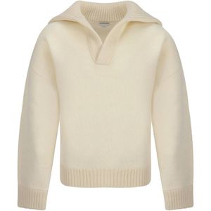 Bottega Veneta, Heren, Truien, Beige, Maat: L Wol,