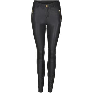Notyz - Skinny Trousers - Zwart - Leer