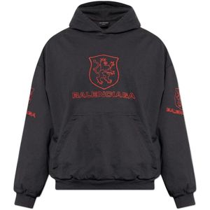 Balenciaga, Heren, Sweatshirts & Hoodies, Zwart, Maat: M Katoen,