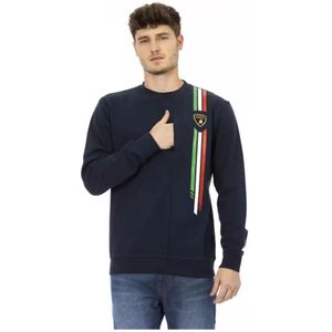 Automobili Lamborghini, Heren, Sweatshirts & Hoodies, Blauw, Maat: L Katoen,