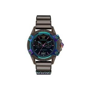 Versace Sport Chrono Active Horloge Bruin/Zwart , Multicolor , Heren , Maat: ONE Size