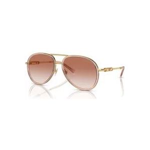 Versace Transparante bruin/roze zonnebril , Multicolor , unisex , Maat: 60 MM