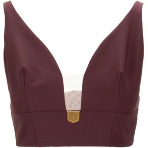 Elisabetta Franchi, Dames, Tops, Rood, Maat: L