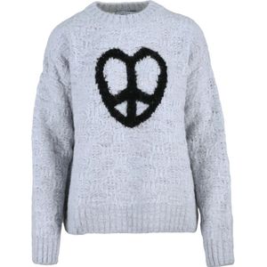 Moschino, Dames, Truien, Grijs, Maat: M Wol,