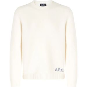 A.p.c., Heren, Truien, Beige, Maat: L Katoen,