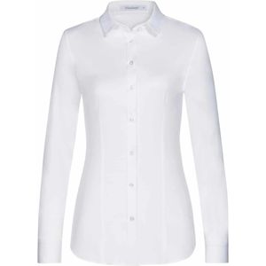 Soluzione, Dames, Blouses & Shirts, Wit, Maat: L Leer,