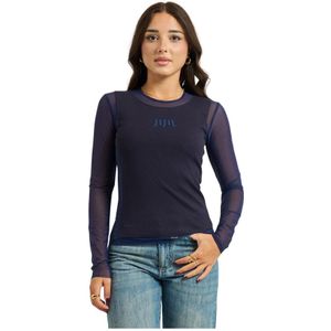 Jijil, Dames, Tops, Blauw, Maat: 2XS