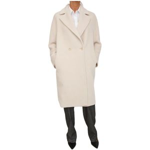 Max Mara, Dames, Mantels, Wit, Maat: XL Wol,
