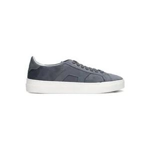 Santoni Velvet Lage Sneakers Blauw , Blue , Heren , Maat: 41 1/2 EU