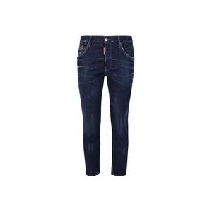 Dsquared2 Slim-Fit Blauwe Jeans , Blue , Heren , Maat: XS