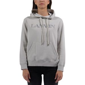 Lanvin, Dames, Sweatshirts & Hoodies, Grijs, Maat: M Katoen,