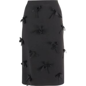 Jil Sander, Dames, Rokken, Zwart, Maat: S Satijn,