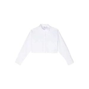 Pinko Witte Shirt met Geborduurd Logo , White , Dames , Maat: M