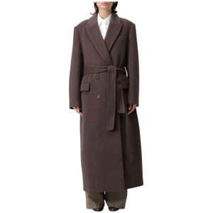 Brunello Cucinelli, Dames, Mantels, Bruin, Maat: M