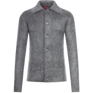 Gucci, Heren, Truien, Grijs, Maat: M Wol,