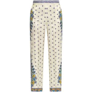Etro, Dames, Broeken, Wit, Maat: XS Zijde,