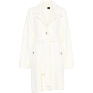 Pinko, Dames, Mantels, Wit, Maat: S Leer,